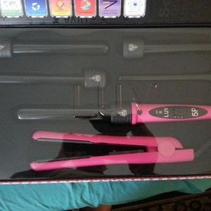 LUV in PINK Dazzling Hair Flat Iron Curling Wand